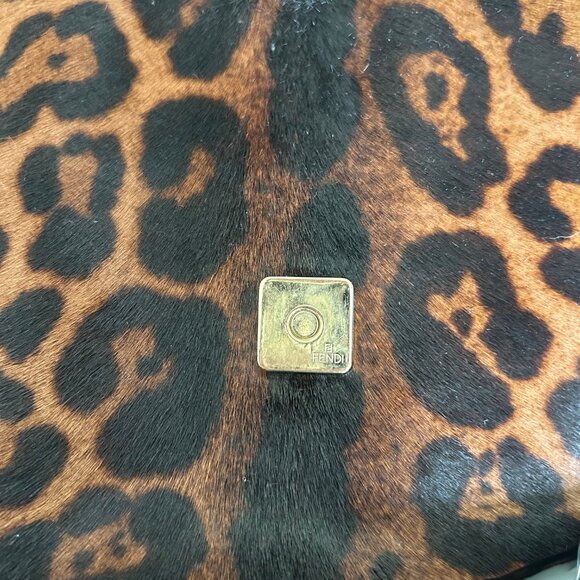 FENDI CHEETAH LEOPARD PONY HAIR MIA FLAP MAMA FOREVER - Picture 15 of 16